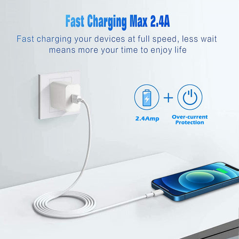 Hi-Mobiler iPhone Charger 2-Pack: MFi Certified 10FT Lightning Cable for Fast Charging & Data Sync, Compatible with