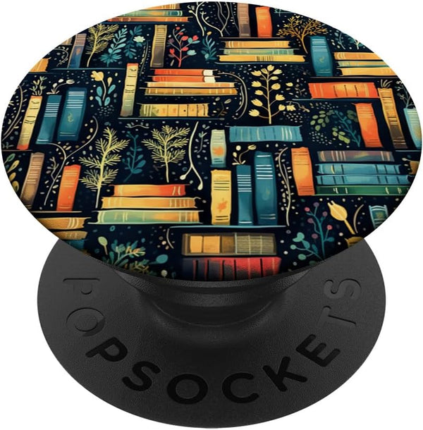 Colorful Vintage Books Graphic PopSockets Standard PopGrip