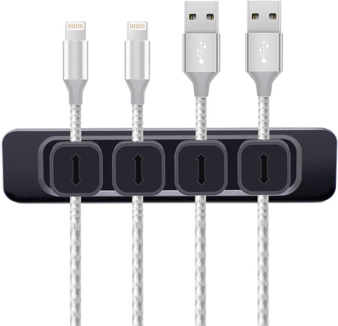 DRM Cable Clips Organizer, Magnetic Cable Management for All Wires, Self-Adhesive for Desk, Wall, Home