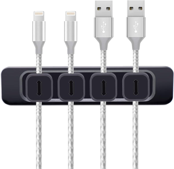 DRM Cable Clips Organizer, Magnetic Cable Management for All Wires, Self-Adhesive for Desk, Wall, Home