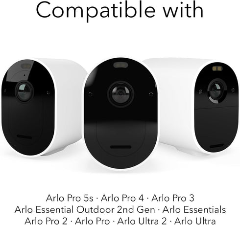 Wasserstein Adjustable Metal Wall Mount Compatible with Arlo Essential/XL 2 Gen/Pro/2/3/4/5/Ultra, Wyze Cam Outdoor/V3,