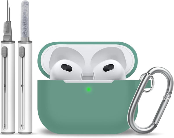 AirPods 3 Case Cover, Silicone Protective Skin with Keychain and Cleaner Kit for Apple AirPod 3rd Generation
