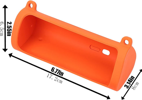 khanka Silicone Case Replacement for Sonos Roam/Sonos Roam 2 Portable Smart Bluetooth Speaker (Orange)