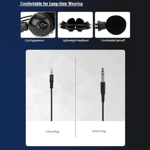 Metal Detector Headphone, 3.5mm Earphone with 32mm Hi Fi Speaker for Phone Tablet PC