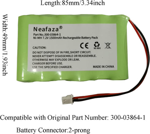 300-03864-1 7.2v 1500mAh Battery Replacement for Honeywell Alarm Lynx, Compatible with Lynx Touch Models