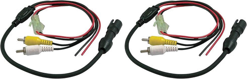 Voyager 31300006 4-pin Female Camera Adapter to RCA with Power, Pack of 2 for Multi-plexing Systems