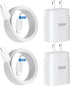 30W Fast Charging Phone 16 15 Charger, USB-C Wall Block Adapter with 6.6Ft USB C to C Cable for Pro/Max
