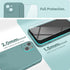 SURPHY Compatible with iPhone 13 Case, Liquid Silicone Phone Case with Screen Protector, Cactus Green 6.1 inch 2021