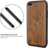 Wood Case for iPhone 7 Plus/8 Plus, Real Natural Wood, Slim Shockproof Hybrid Cover (Walnut)