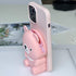 UnnFiko Wallet Phone Case for iPhone 7 Plus 8 Plus, 3D Cartoon Cute Bear Purse Stand Holder, Pink