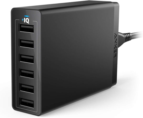Anker 60W 6 Port Charging Station, PowerPort 6 Multi USB Charger for iPhone 15/Pro/Max, iPad, Galaxy & More