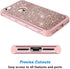 Hython Heavy Duty Full-Body Defender Case for iPhone 7 & 8, Rose Gold, Shockproof Hybrid Glitter Hard Shell Cover.