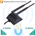 Dual Band WiFi Antenna 2.4GHz - 5.8GHz with Magnetic Base RP-SMA Connector for Wireless Router - Signal Booster