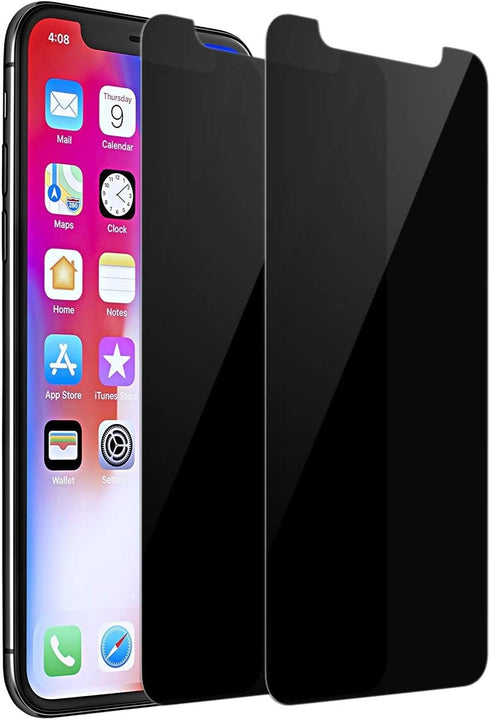 Entwth iPhone X Privacy Screen Protector - 3D Touch, 9H Hardness, Anti-Spy, Scratch & Fingerprint, Easy Install, 2
