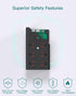 Addtam Multi Plug Outlet Surge Protector Wall Mount with 12 Outlet Extender, 3 USB Ports, Black Power Strip