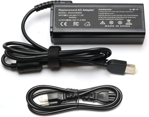 45W 20V 2.25A Adapter Laptop Charger Compatible for Lenovo Models ADLX45NLC3A, ADLX45NCC3A, ADLX45NDC3A, 45N0289