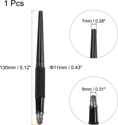 MECCANIXITY Stylus Pens for Capacitive Touch Screens, 2 in 1 Fine Point Disc & Fiber Tips, Black