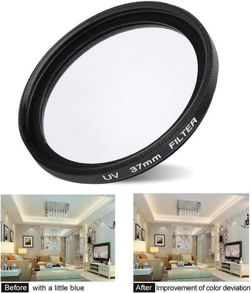 4K Camera UV Filter, UV 37mm Protective Lens Filter for The Seaside, Mountain, Snow and Open Areas