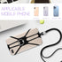Universal Phone Lanyard, 2 in-1 Neck Strap with Finger Ring Holder Compatible with Most Smartphones (Black)