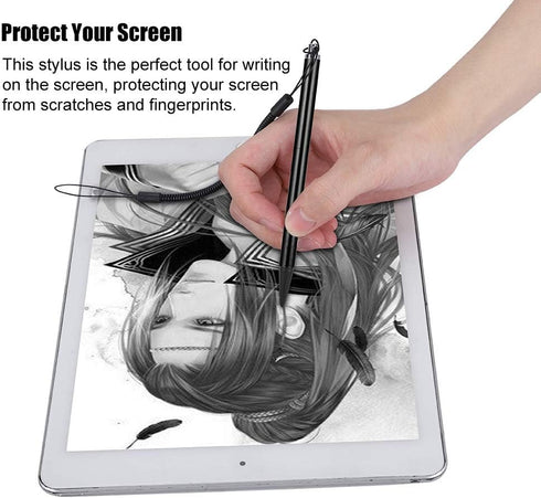 Resistive Hard-tip Pen for All Resistive Devices, Screen Touch Painting Pen with Spring Rope for POS PDA Navigator