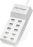 USB Charger, 100W Charging Station with 10-Port (6 USB-A & 2 USB-C) Compatible with iPhone 15/14/13/12/11