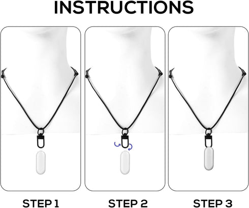 Sinbana 2pcs Neck Straps for Voice Recorder, Adjustable Nylon Strap Lanyard Necklace with Secure Buckle Accessories