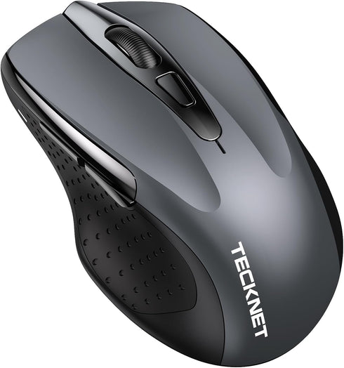 TECKNET Wireless Mouse (2.4G & BT5.0/3.0), Silent Mouse 4800 DPI with 6 Buttons, USB A Mouse for Wide Compatibility