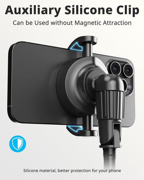 UBeesize 72'' Magnetic Tripod for iPhone with Remote, Extendable Cell Phone Tripod Stand, Compatible with MagSafe