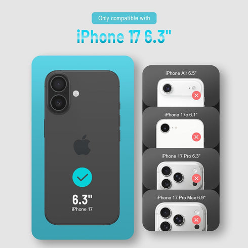 DJBEAR 17 6.3" 9 17 for iPhone Wallet Case for Men & Women, All-in-One Flip Folio Cover with Card Slots, Zipper Pocket
