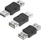 GELRHONR USB to USB Adapter, USB 2.0 Type A Male to Female Extender Connector, 3PCS for Printer, Keyboard, Mouse