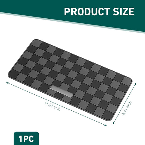lekiliky Car Dashboard Non-Slip Mat, PVC High-Temperature Resistant Scratch-Proof Storage Pad for Sunglasses Phones