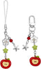 Nalefow 2PCS Cute Phone Charms Aesthetic Y2k Pink Guitar Strawberry Star Phone Straps