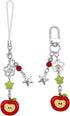 Nalefow 2PCS Cute Phone Charms Aesthetic Y2k Pink Guitar Strawberry Star Phone Straps