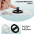 Bnapott 2pcs 360 Silicone Ring Grip Phone Holder, Soft Finger Loop for MagSafe iPhones, White & Black, Rotating