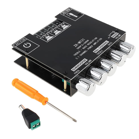 DiGiYes Bluetooth Power Amplifier Board with Subwoofer 2.1 Channel 50W x 2+100W DC