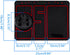 Non-slip Phone Pad for 4-in-1 Car - Glow in the Dark Dashboard Phone Mat with Parking Card and Aromatherapy (Red)