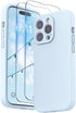 SURPHY iPhone 14 Pro Max Case with Screen Protector, Liquid Silicone Phone Case, Cloud Blue, with Camera Protection