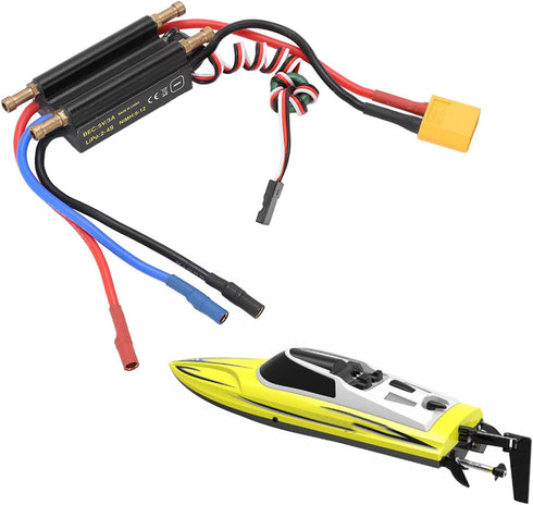 30A 2-4S 450mm Brushless RC Boat ESC, Electric Speed Controller for Boat Models, High Performance Marine ESC