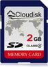 Cloudisk SD Card 2GB Class 4 Flash Memory Card 2G SLC Standard Secure