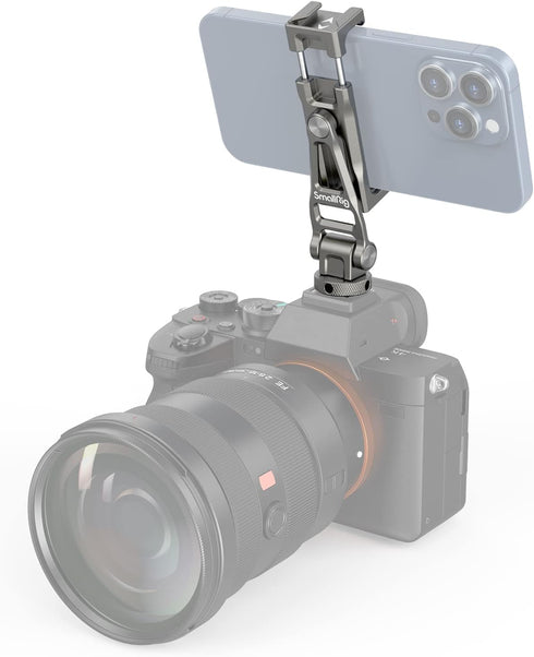 SmallRig Multifunctional Universal Cell Phone Mount Adapter, Phone Tripod Mount with Cold Shoe, Phone Holder for iPhone