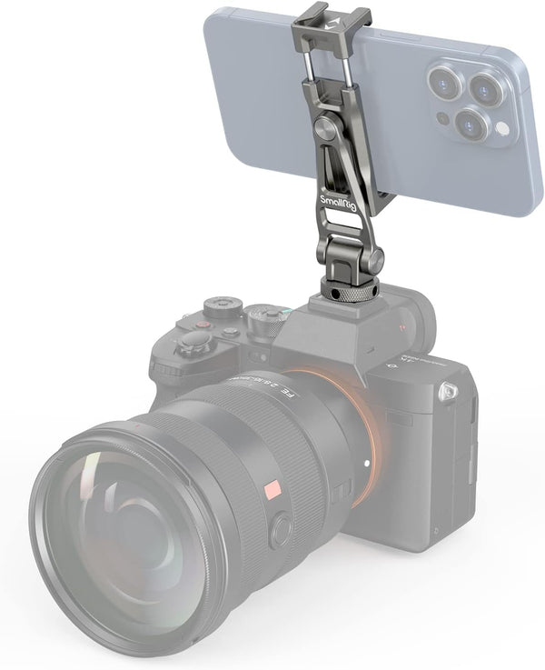 SmallRig Multifunctional Universal Cell Phone Mount Adapter, Phone Tripod Mount with Cold Shoe, Phone Holder for iPhone
