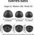 3-in-1 Cleaning Ear Tips Kit for Beats Fit Pro & Studio Buds, 6 Pairs Soft Silicone Earbuds Tips in S/M/L Sizes, Black.