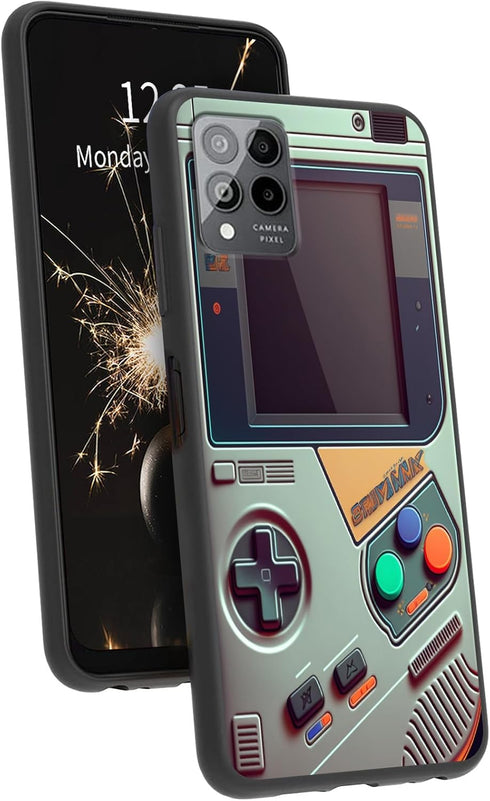 T-Mobile Revvl 6 Pro Case: Soft Slim TPU Shockproof Cover for Women, Men, Girls - Retro Game Console Print