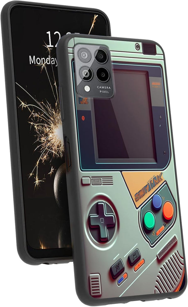 T-Mobile Revvl 6 Pro Case: Soft Slim TPU Shockproof Cover for Women, Men, Girls - Retro Game Console Print