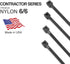 TR Industrial Contractor Series UV Cable Ties, 100-Piece, 11.1", Type 21S, Made in USA