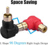RCA 90 Degree Adapter - 6Pcs Right Angle RCA Adapter Gold Plated RCA Male to RCA Female Connectors for Tight Space
