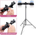 JoyHuaTrade 360 1/4'' Dual Phone Holder Phone Tripod Mount Adapter, Universal Rotation Adjustable Clip Stand for Vlog