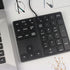 Merdia 34 Numeric Keypads Wired Numpad Keys External Mini Slim Keyboard Magic Force for Financial Cashier
