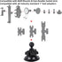 Suction Cup Base Mount with 25mm/1" Ball, Compatible with RAM Mounts and Other B Size Double Ball Socket