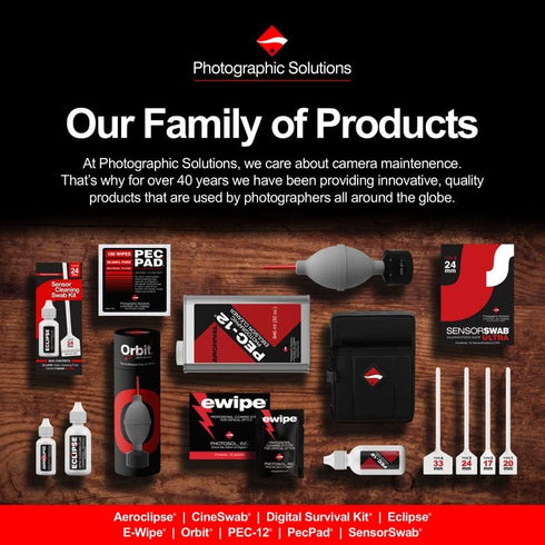 Photographic Solutions Digital Survival Kit - Type-2 Sensor Swabs, PEC-PAD Wipes, E-Wipe, Eclipse Fluid